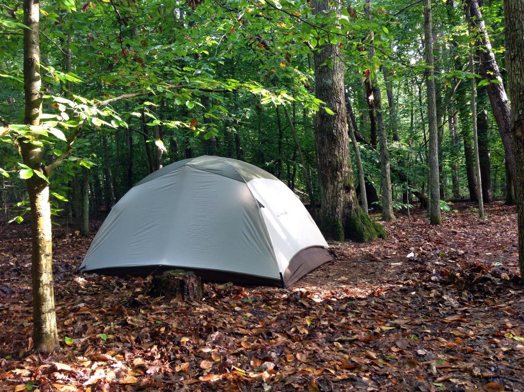 Lovely calm evening for camping in the Prince William Forest